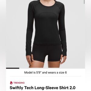 lululemon athletica Black Long Sleeve Tee